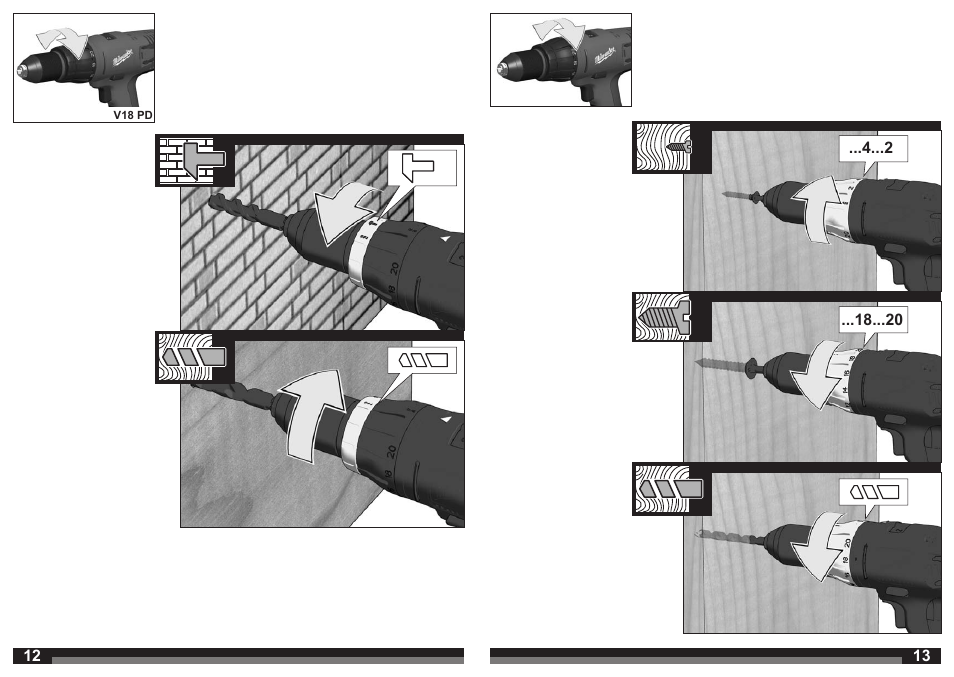 Milwaukee V18 PD User Manual | Page 7 / 38