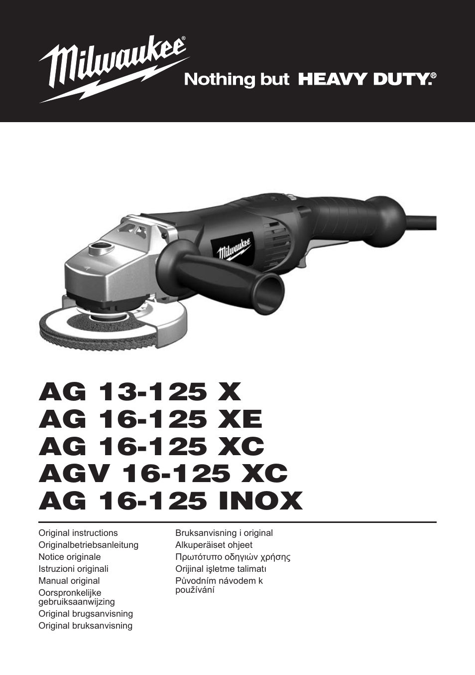 Milwaukee AG 16-125 INOX User Manual | 33 pages