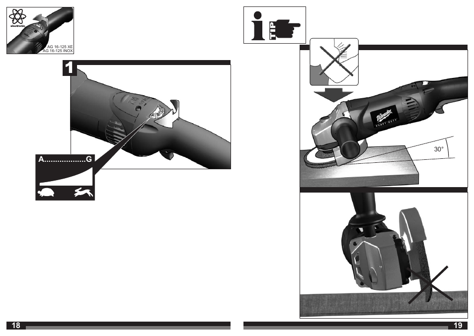 Milwaukee AG 16-125 INOX User Manual | Page 10 / 33