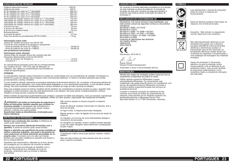 Portugues | Milwaukee B4-32 User Manual | Page 12 / 35