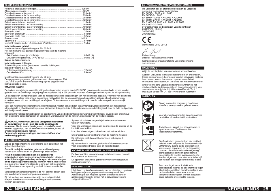 Nederlands | Milwaukee B4-32 User Manual | Page 13 / 35