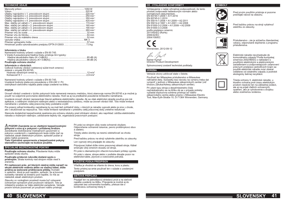 Slovensky | Milwaukee B4-32 User Manual | Page 21 / 35