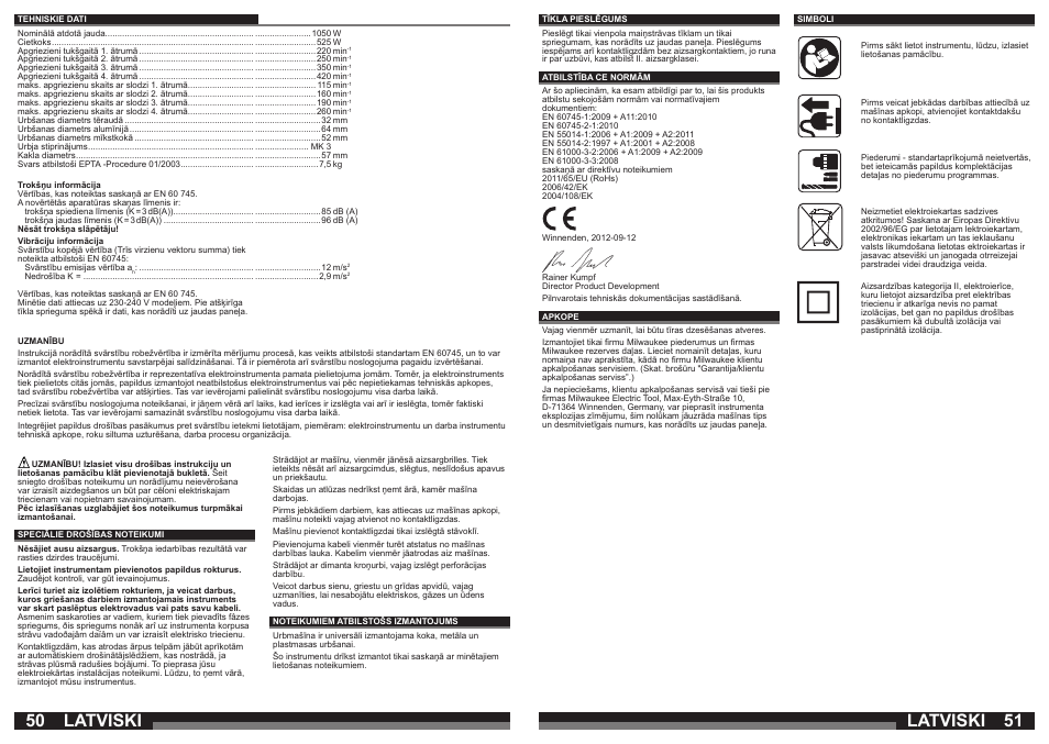 Latviski | Milwaukee B4-32 User Manual | Page 26 / 35