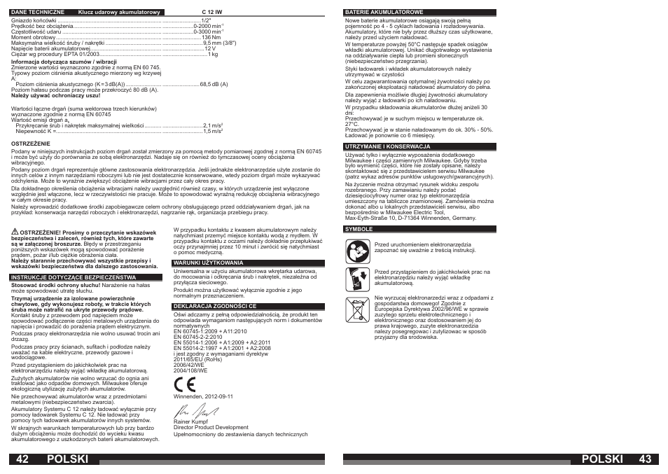 Polski | Milwaukee C12 IW User Manual | Page 22 / 35