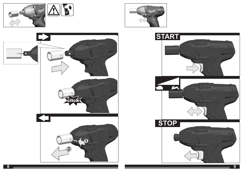 Start stop | Milwaukee C12 IW User Manual | Page 5 / 35