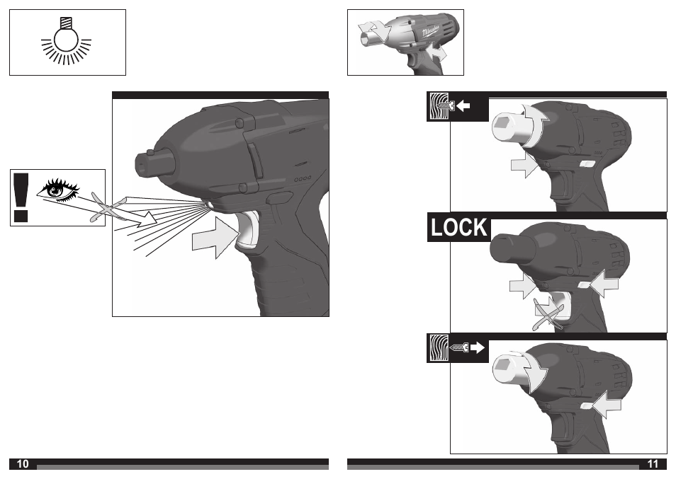 Lock | Milwaukee C12 IW User Manual | Page 6 / 35