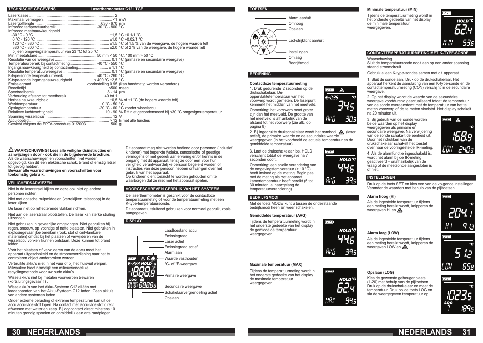 30 31 nederlands, Nederlands | Milwaukee C12 LTGE User Manual | Page 16 / 49