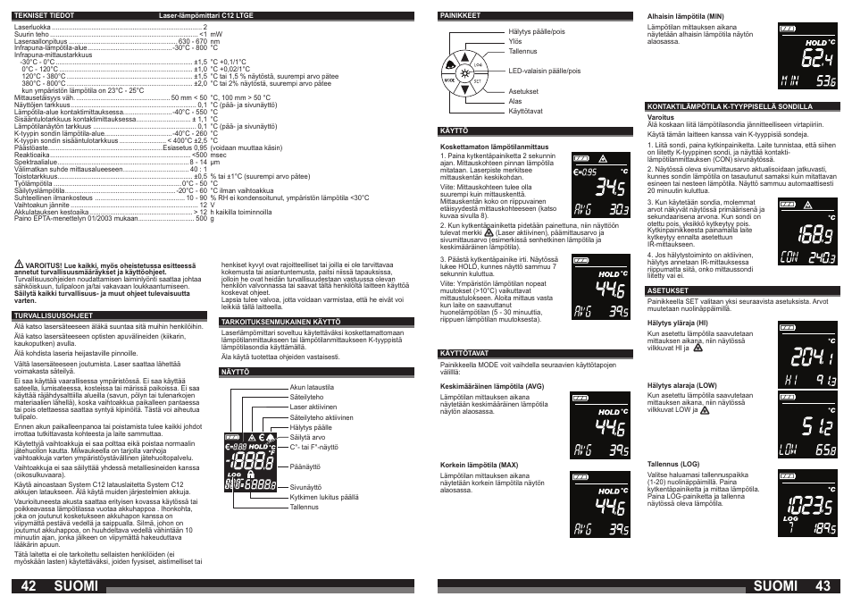 42 43 suomi, Suomi | Milwaukee C12 LTGE User Manual | Page 22 / 49