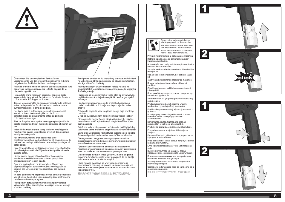 Click | Milwaukee C12 LTGE User Manual | Page 3 / 49