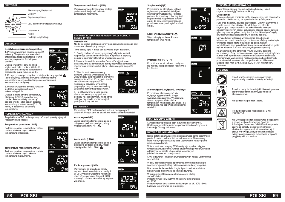 58 59 polski, Polski | Milwaukee C12 LTGE User Manual | Page 30 / 49