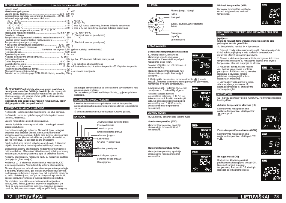 72 73 lietuviškai, Lietuviškai | Milwaukee C12 LTGE User Manual | Page 37 / 49