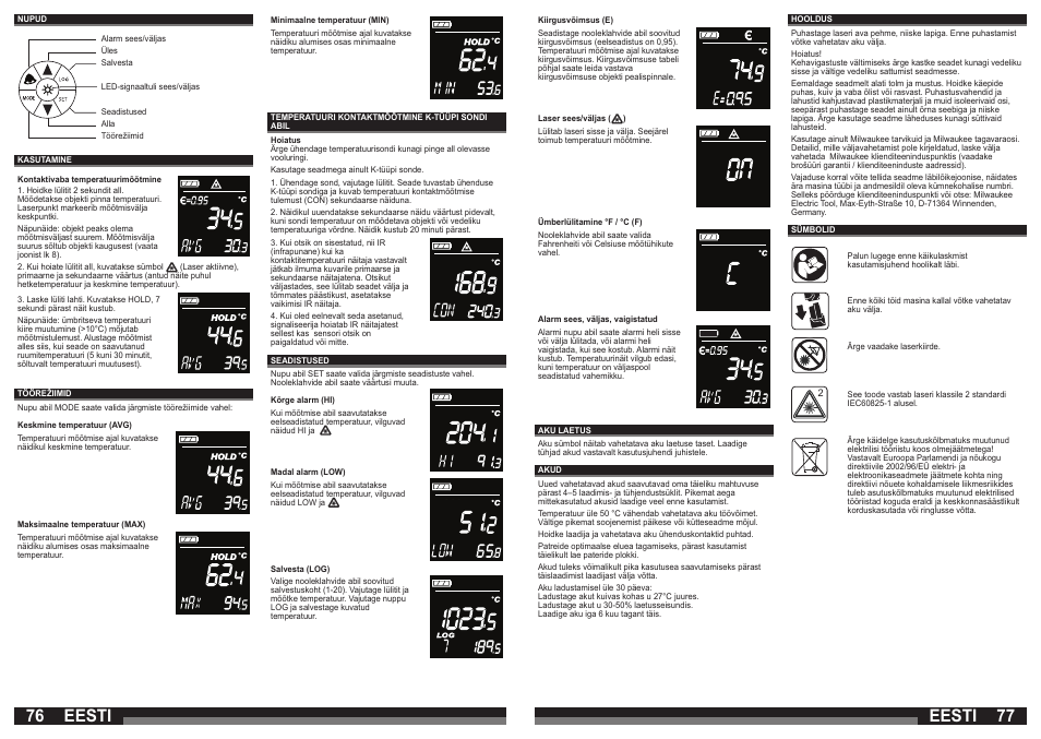 76 77 eesti, Eesti | Milwaukee C12 LTGE User Manual | Page 39 / 49