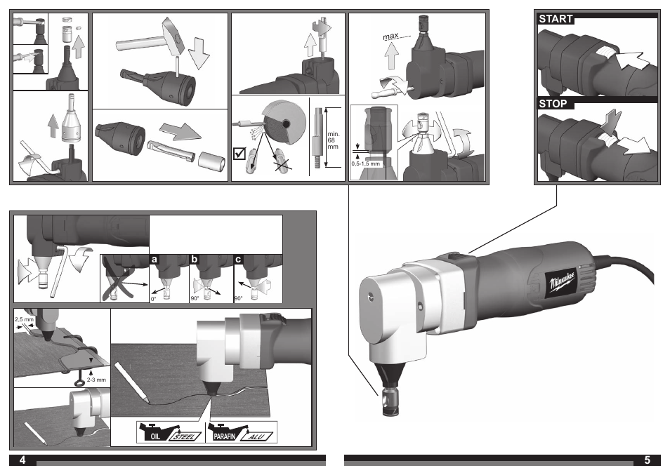 Start stop | Milwaukee N2 User Manual | Page 3 / 31