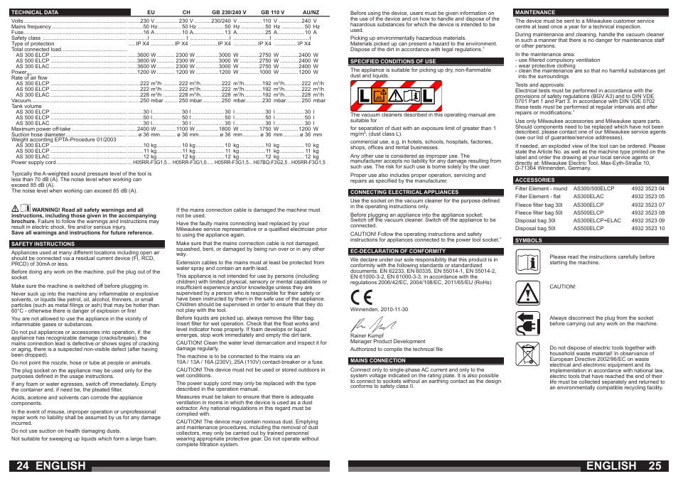 English | Milwaukee AS 300 ELAC User Manual | Page 13 / 41