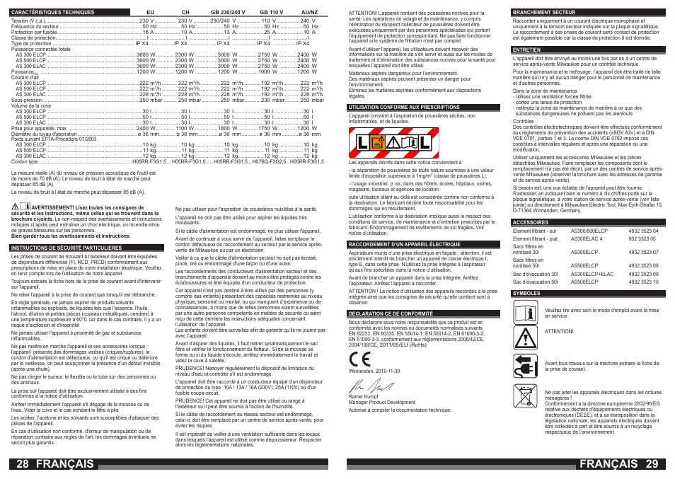 Français | Milwaukee AS 300 ELAC User Manual | Page 15 / 41