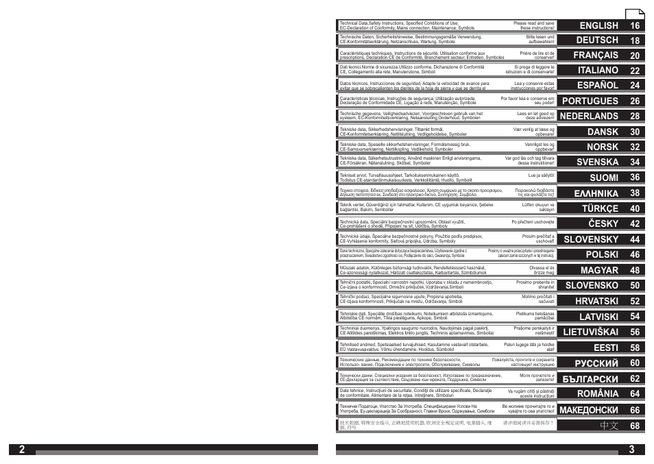 Slovensko 50, 68 македонски | Milwaukee MCS 65 User Manual | Page 2 / 37