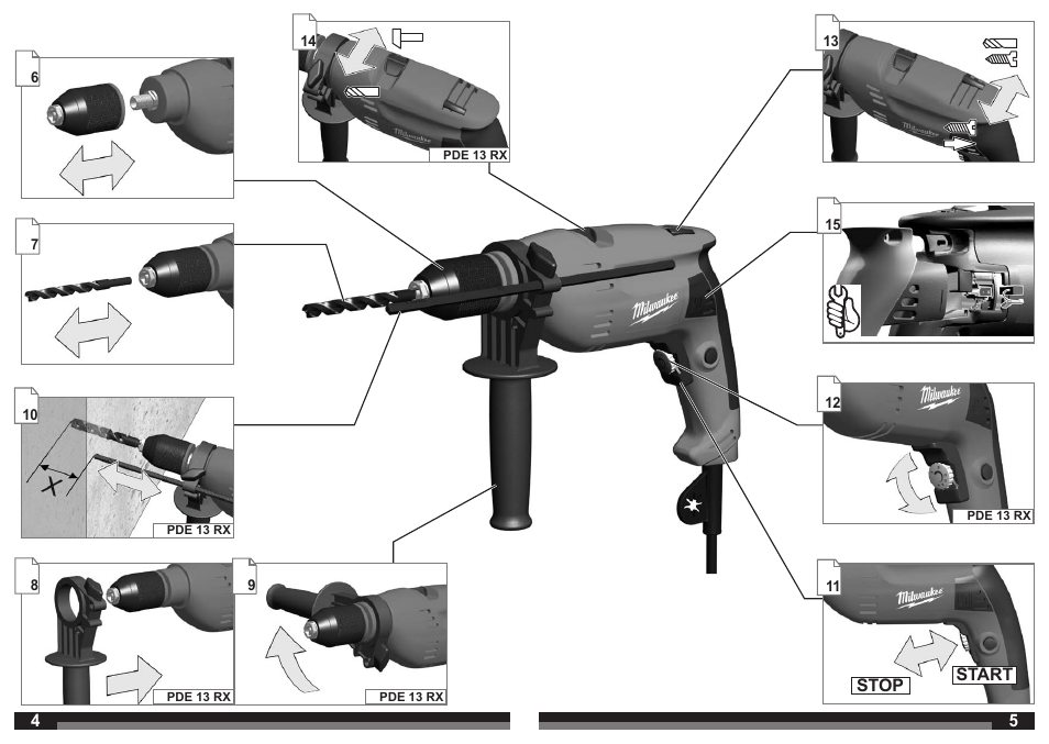 Milwaukee DE 10 RX User Manual | Page 3 / 37