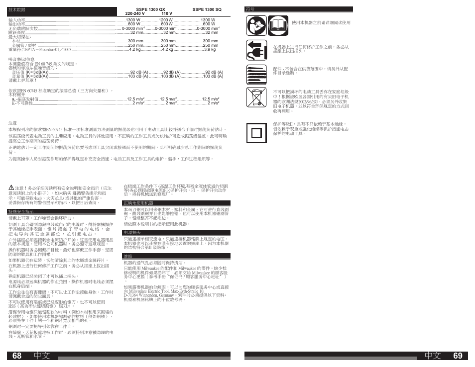 Milwaukee SSPE 1300 SQ User Manual | Page 35 / 37