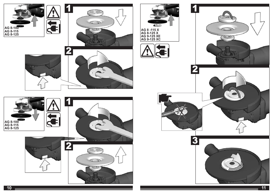 Milwaukee AG 9-125 XC User Manual | Page 6 / 51