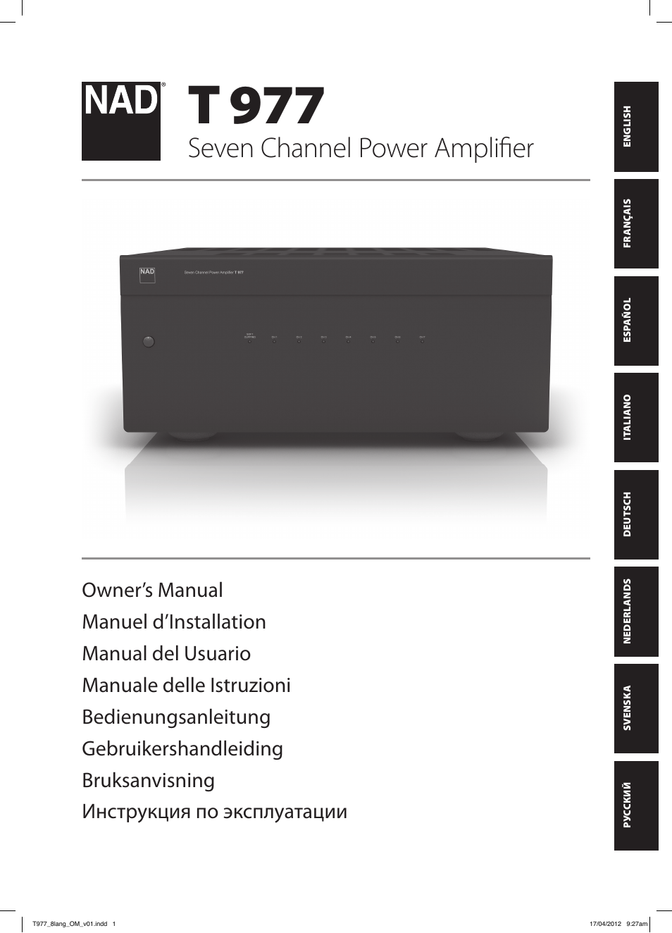 NAD T 977 User Manual | 66 pages