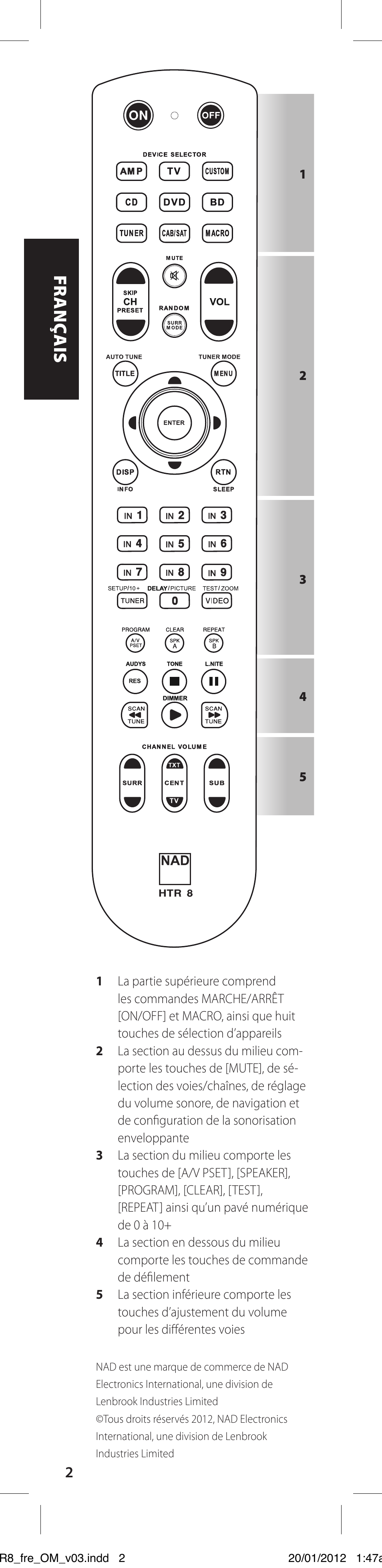 Htr8_fre_om_v03 | NAD HTR 8 User Manual | Page 14 / 118