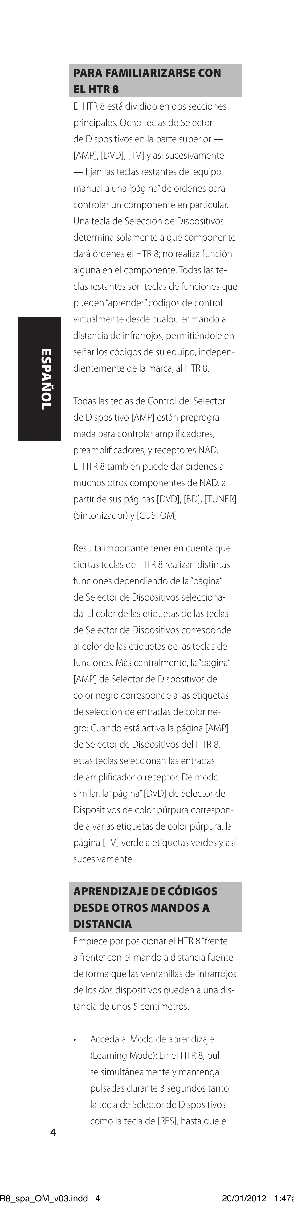 NAD HTR 8 User Manual | Page 32 / 118