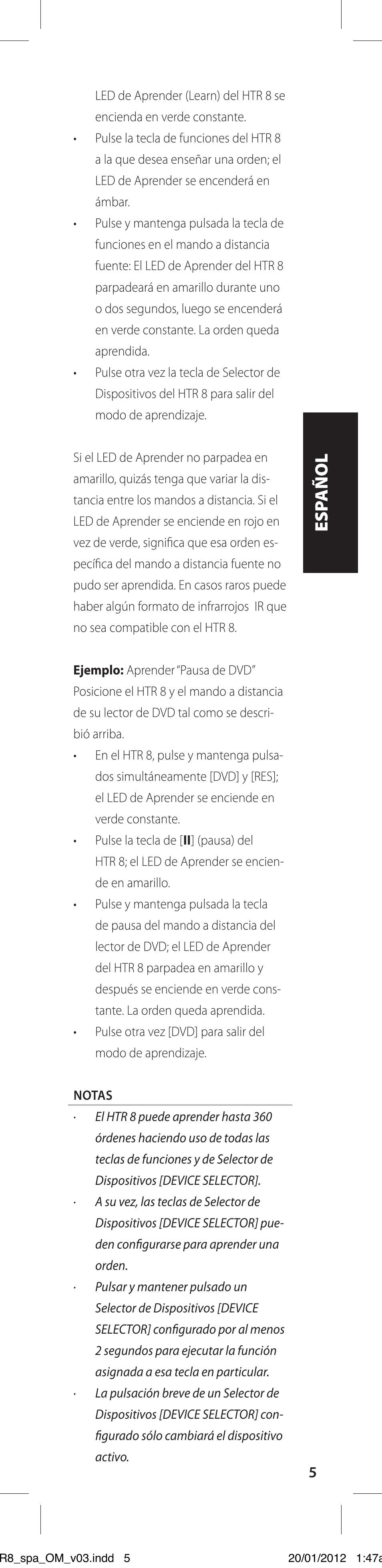 NAD HTR 8 User Manual | Page 33 / 118