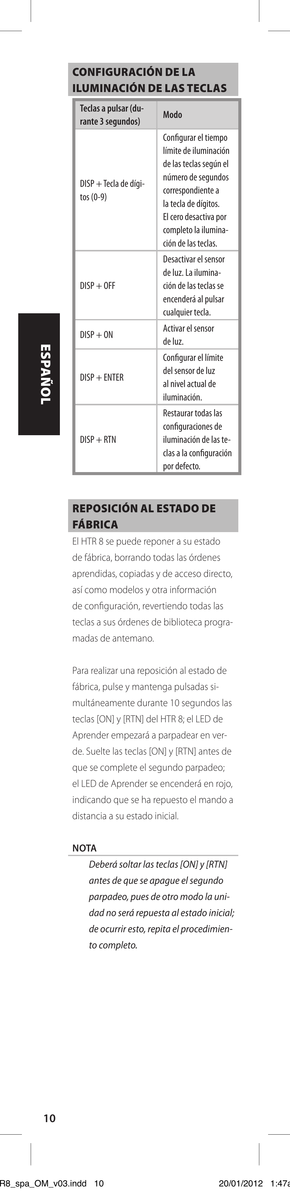 NAD HTR 8 User Manual | Page 38 / 118
