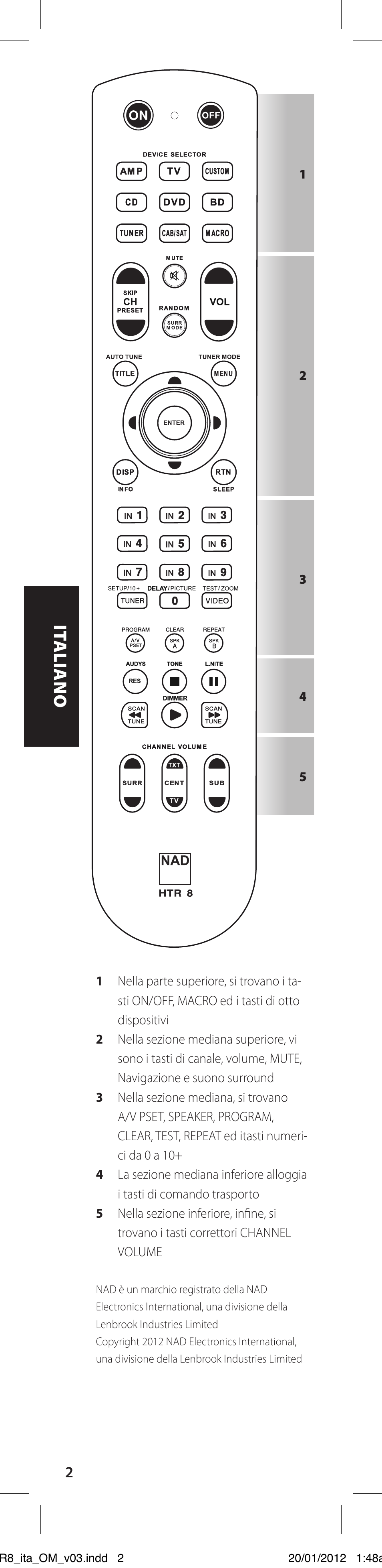 Htr8_ita_om_v03 | NAD HTR 8 User Manual | Page 46 / 118