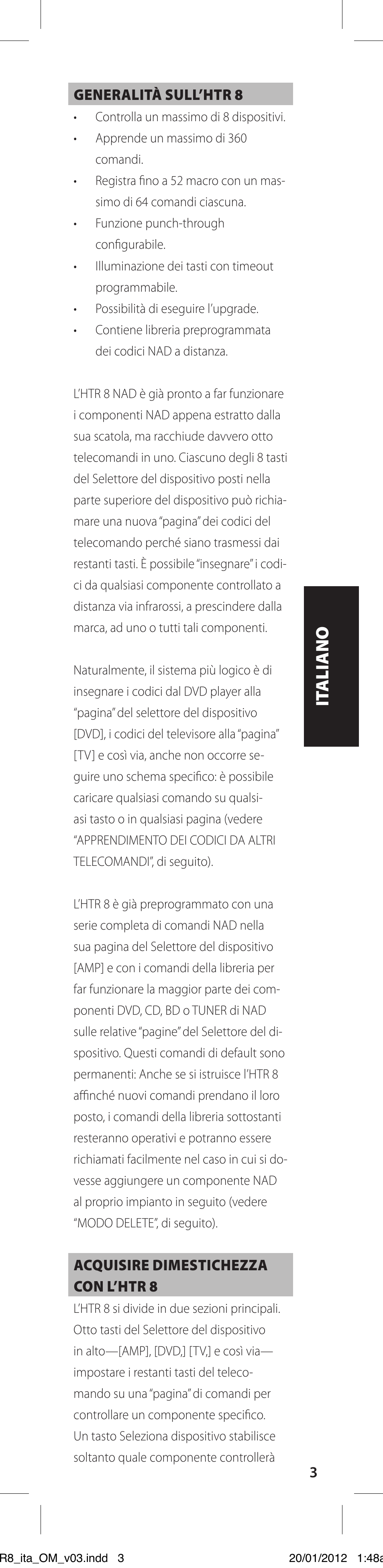 NAD HTR 8 User Manual | Page 47 / 118