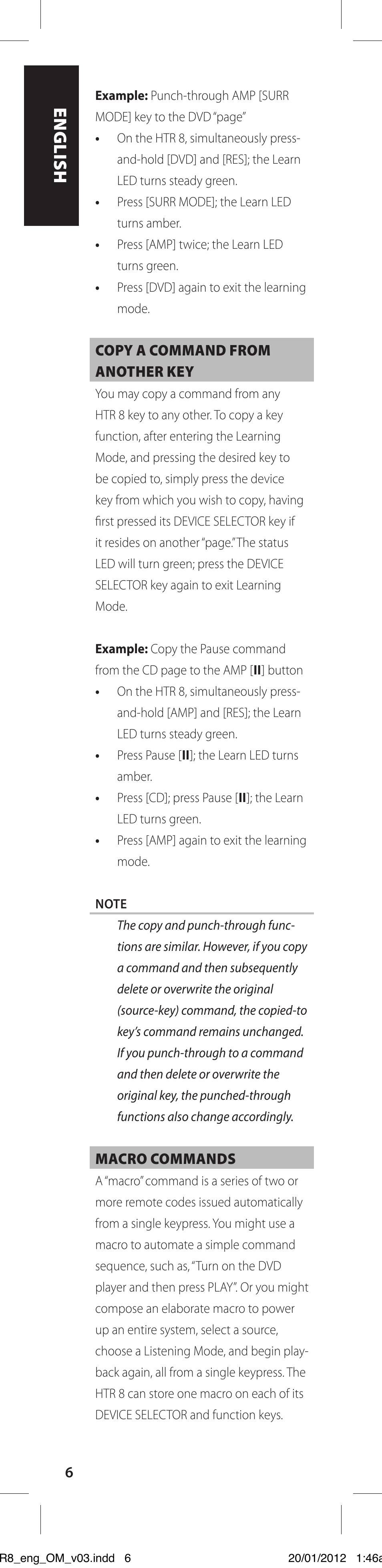 NAD HTR 8 User Manual | Page 6 / 118