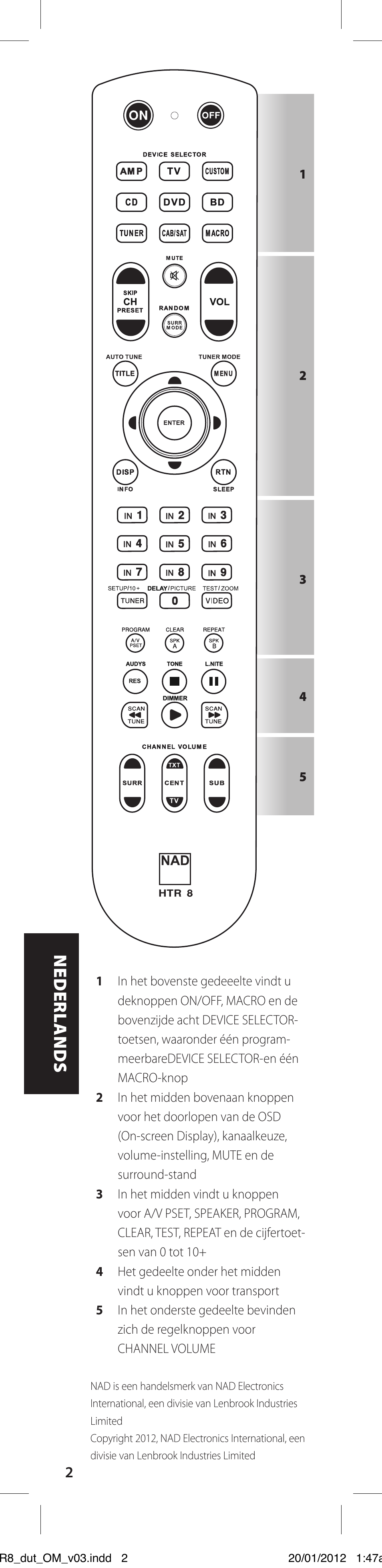 Htr8_dut_om_v03 | NAD HTR 8 User Manual | Page 76 / 118