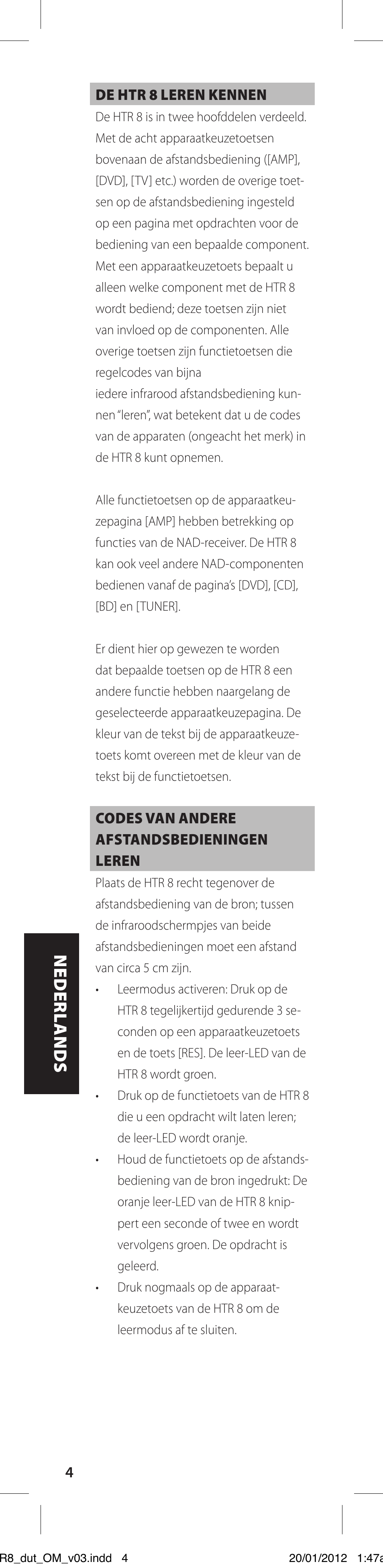 NAD HTR 8 User Manual | Page 78 / 118