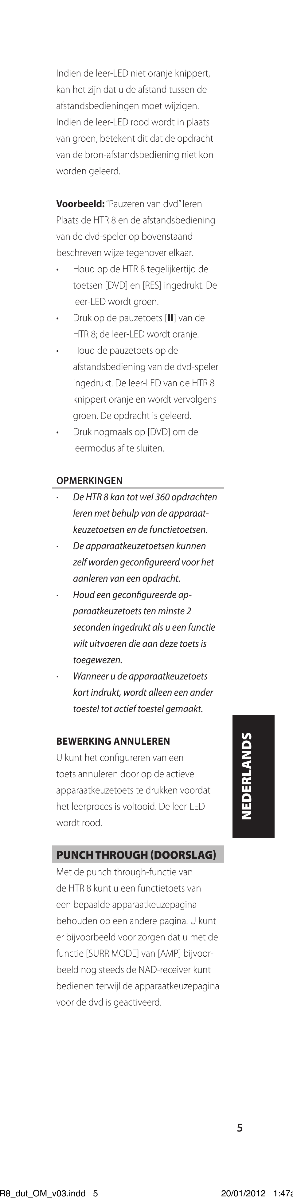NAD HTR 8 User Manual | Page 79 / 118
