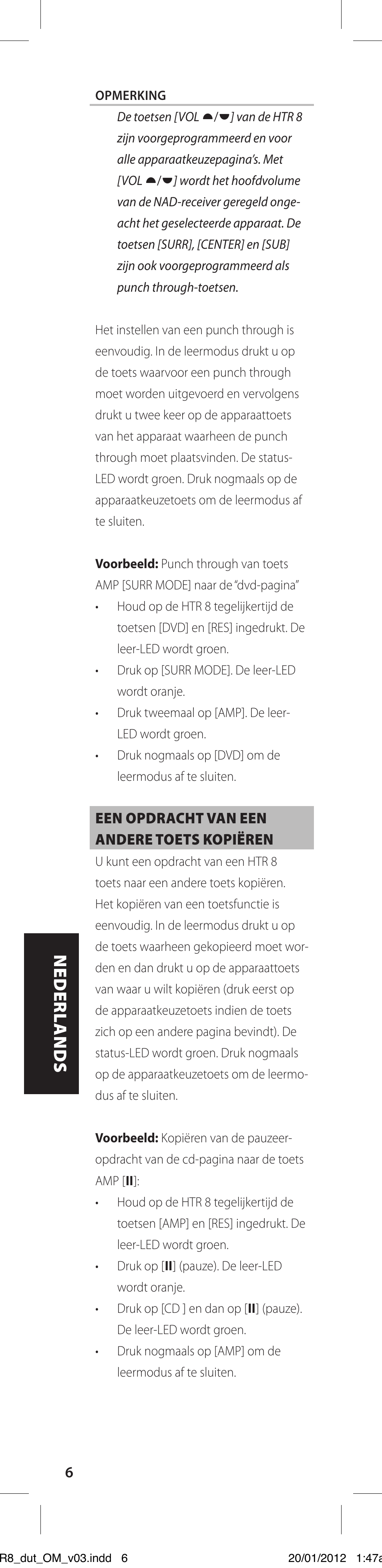 NAD HTR 8 User Manual | Page 80 / 118