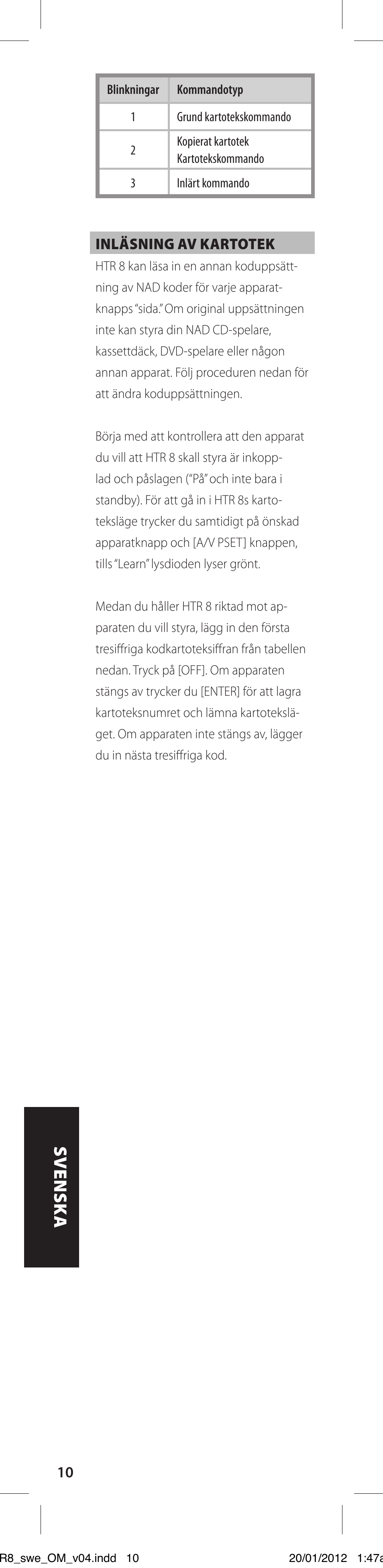NAD HTR 8 User Manual | Page 98 / 118