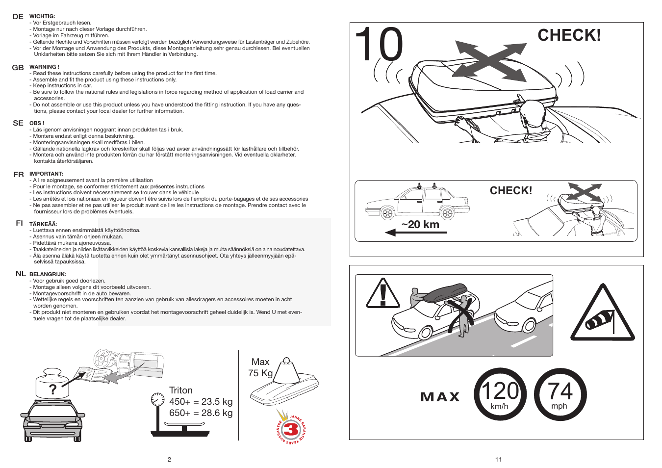 Check, M a x | SsangYong Mont Blanc Triton 450 User Manual | Page 2 / 6