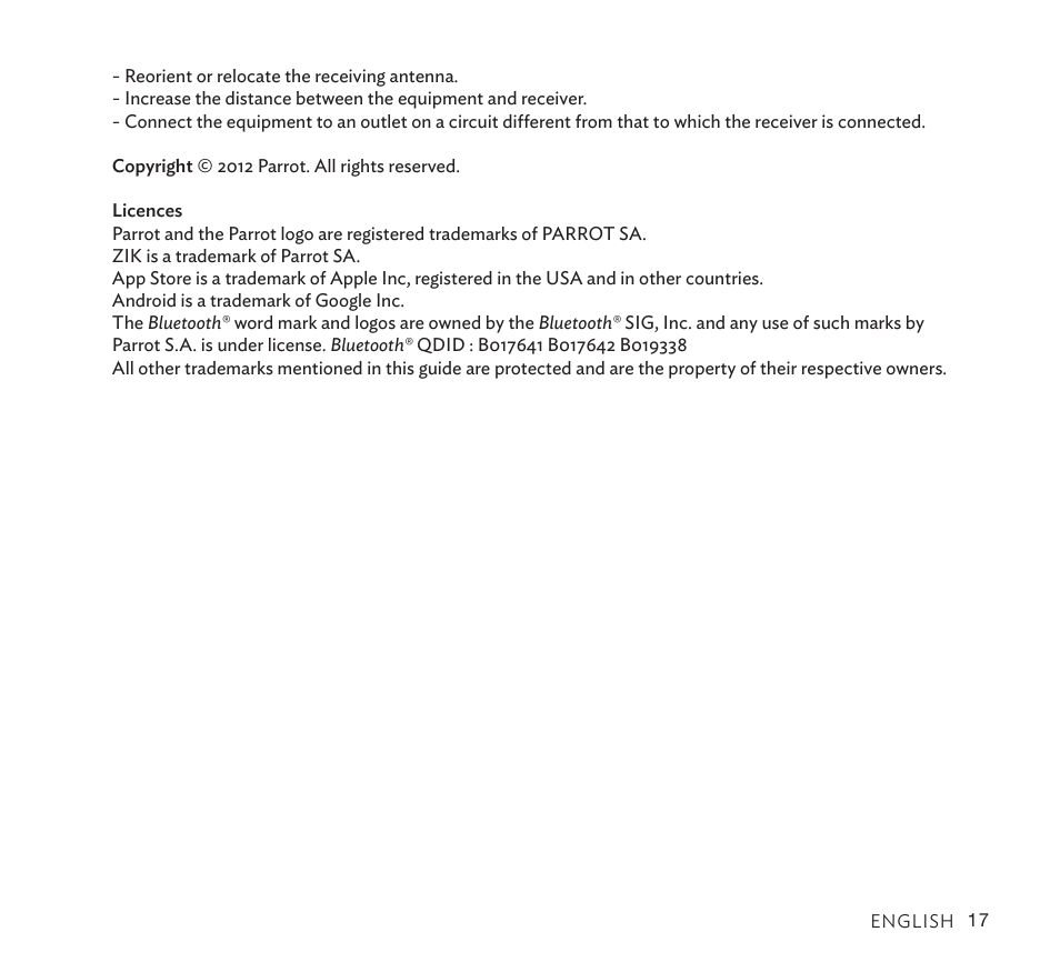 Parrot Zik User Manual | Page 17 / 104