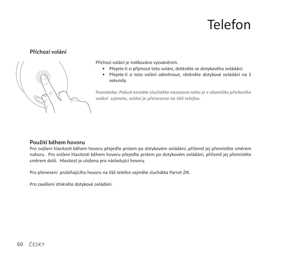 Telefon | Parrot Zik User Manual | Page 50 / 104