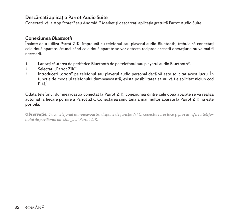 Parrot Zik User Manual | Page 82 / 104