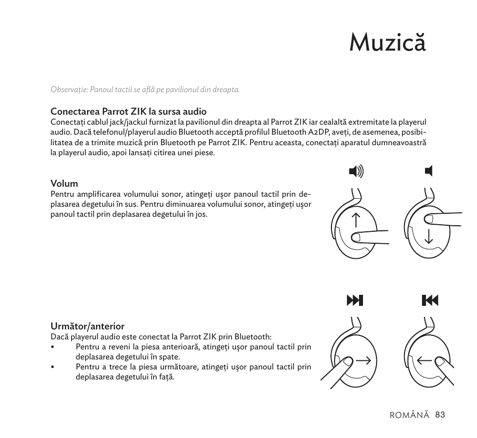 Muzică | Parrot Zik User Manual | Page 83 / 104
