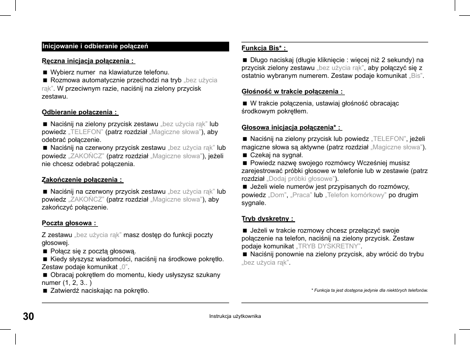 Parrot CK3000 Evolution User Manual | Page 30 / 48