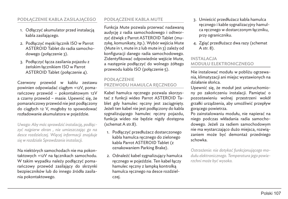 Parrot ASTEROID Tablet User Manual | Page 107 / 152