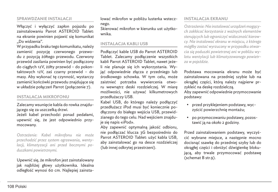 Parrot ASTEROID Tablet User Manual | Page 108 / 152
