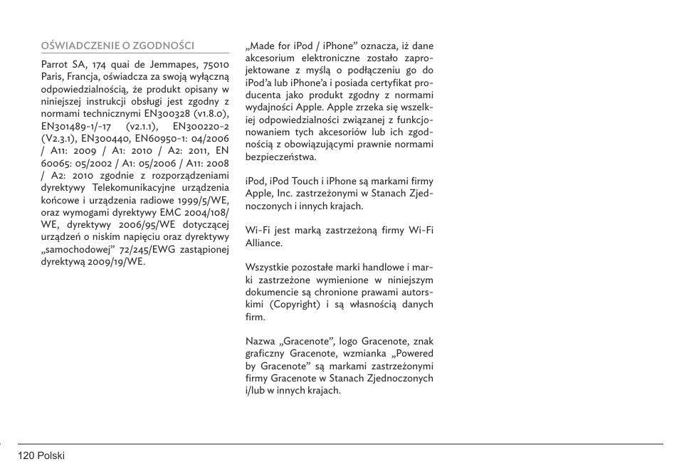 Parrot ASTEROID Tablet User Manual | Page 120 / 152