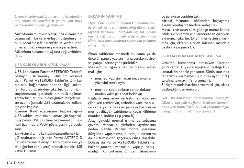 Parrot ASTEROID Tablet User Manual | Page 124 / 152