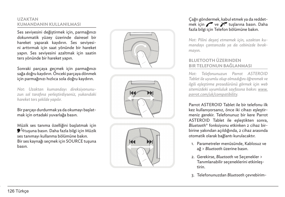 Parrot ASTEROID Tablet User Manual | Page 126 / 152