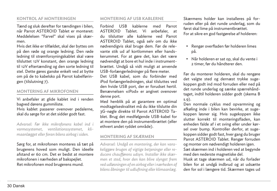 Parrot ASTEROID Tablet User Manual | Page 30 / 152