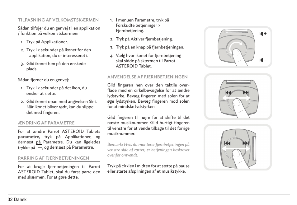 Parrot ASTEROID Tablet User Manual | Page 32 / 152