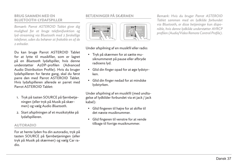 Parrot ASTEROID Tablet User Manual | Page 37 / 152